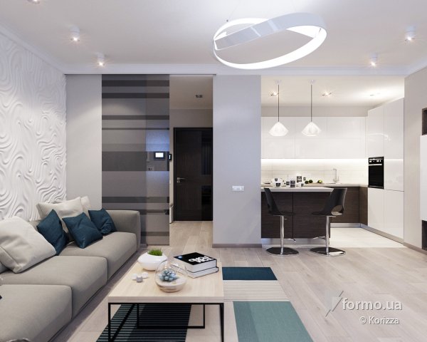 !Minimalist apartments in Kiev