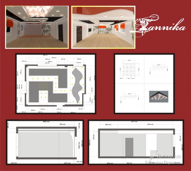 Проект &quot;Красное и черное&quot;, Татьяна Паршина, Чертежи, Дизайн интерьеров Formo.ua