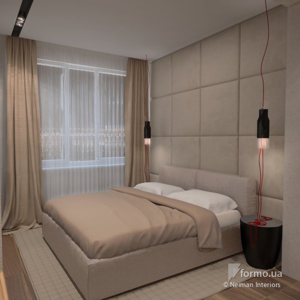 Квартира-студия нестандартной планировки, Neiman Interiors, Спальня, 47 м2, Дизайн интерьеров Formo.ua