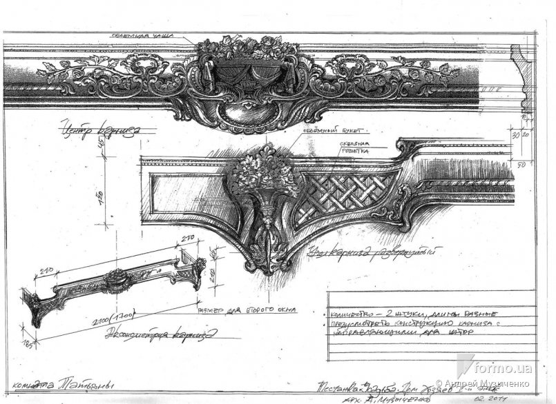 Эскизы декора дома в стиле русский ампир, Андрей Музыченко, Декор , Дизайн интерьеров Formo.ua