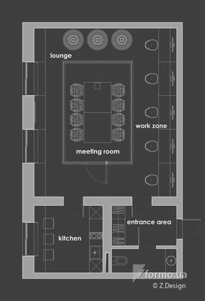 Office A, Z.Design, Чертежи, Дизайн интерьеров Formo.ua