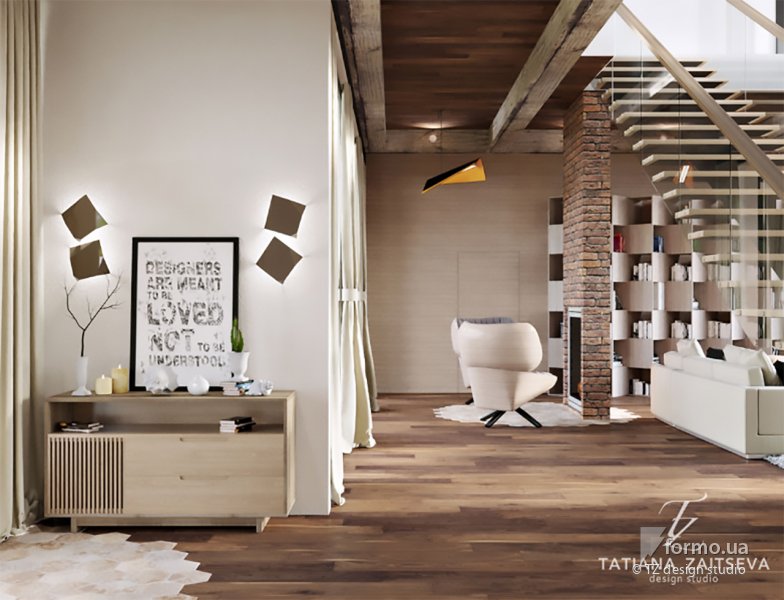 Eco-style: design in harmony with nature 	, TZ design studio, Гостиная, Eco-style: design in harmony with nature 	, Дизайн интерьеров Formo.ua