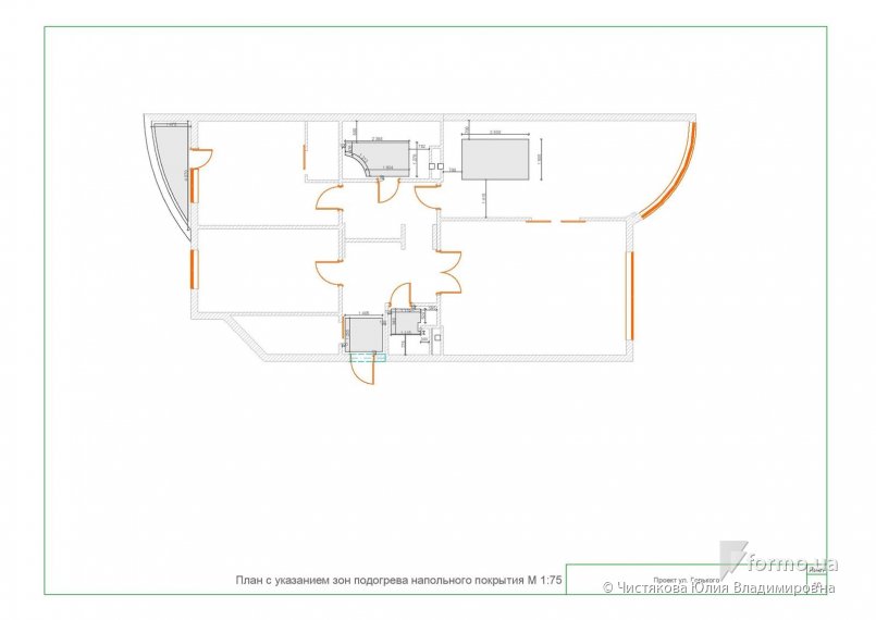 Чертежи квартиры на ул. Горького, Чистякова Юлия Владимировна, Чертежи, Дизайн интерьеров Formo.ua