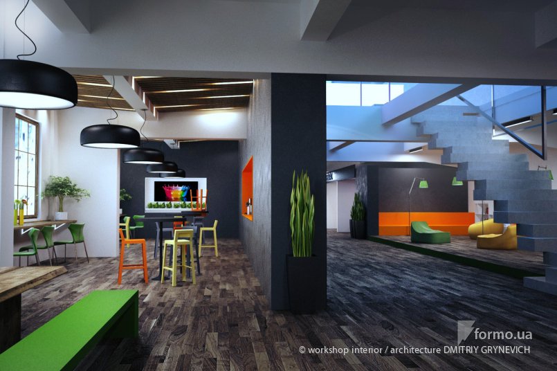 Офис IT компании, workshop interior / architecture DMITRIY GRYNEVICH, Дизайн интерьеров Formo.ua